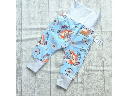 Dětské tepláky Lišky modré