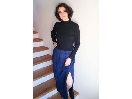 Dámská sukně Šalvěj len modrá