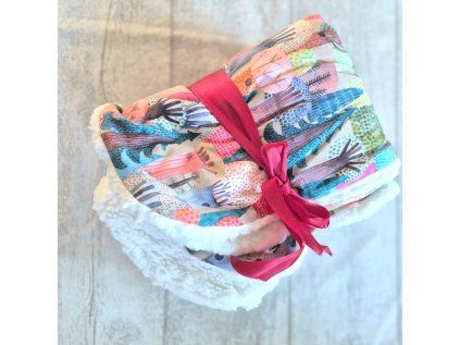 1304 detska tepla deka domecky barevne