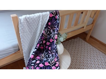 Dětská deka Modrá květiny