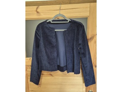 Dámské sako Meduňka manžestr tm.modré