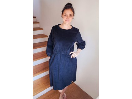 Šaty Heřmánek manšestrové černé