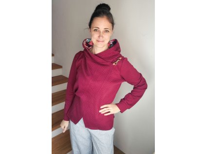 Kabátek Borůvka prošev vínová