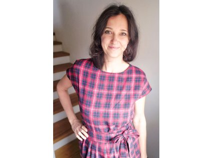 Šaty Sedmikráska flanelové červené