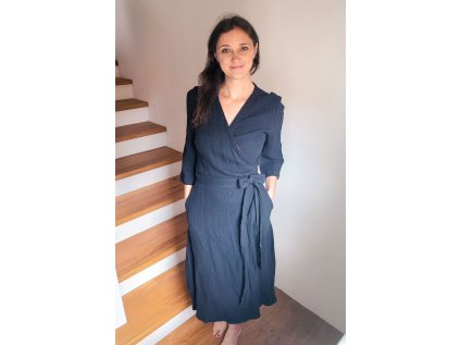 Šaty Nocenka dvojitá gázovina černé