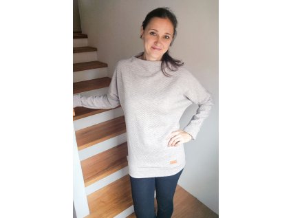 Mikina Hluchavka prošev béžový melír