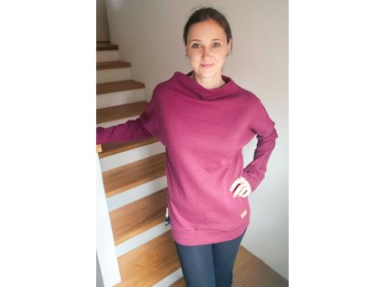 Mikina Hluchavka prošev vínová