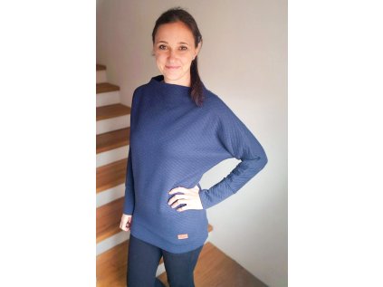 Dámská mikina Hluchavka prošev modrá