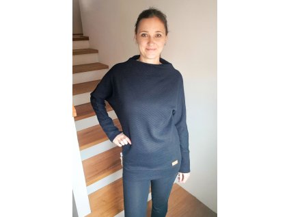 Dámská mikina Hluchavka prošev černá