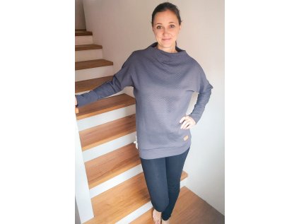 Dámská mikina Hluchavka prošev šedá