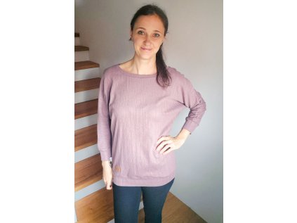 Tričko Kontryhel dírkovaný úplet mauve