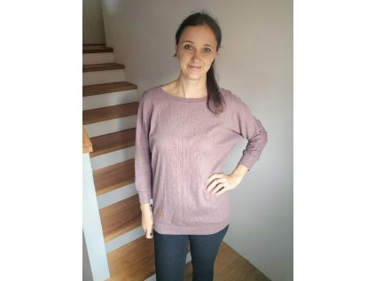 Tričko Kontryhel dírkovaný úplet mauve