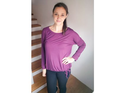 Tričko Andělika lyocell tm.fialové