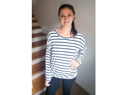 Tričko Andělika bambusová viskóza pruhy