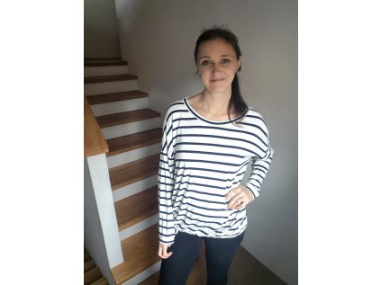 Tričko Andělika bambusová viskóza pruhy