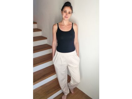 Kalhoty Kapradina punto béžové