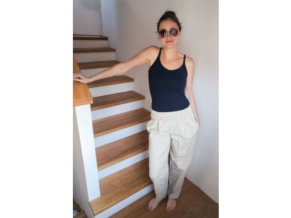 Kalhoty Kapradina manšestr béžové