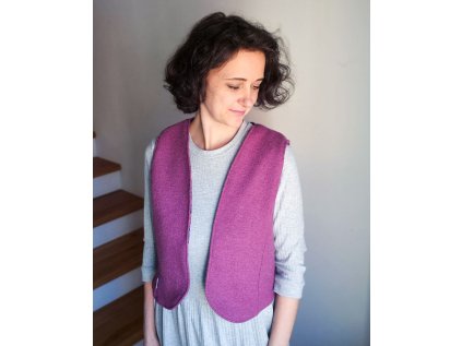 Dámská vesta Plicník vlna fuchsiová