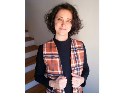 Dámská vesta Plicník flanel hořčicová