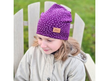 Merino čepice  kytičky