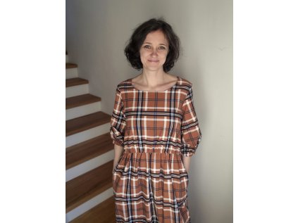 Šaty Heřmánek flanel hořčicové