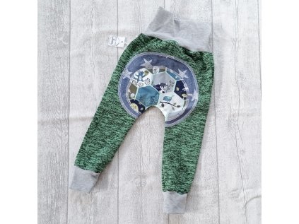 Teplaky svetr tm zelena liska hvezdy modra 1