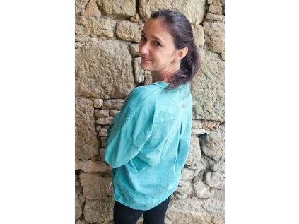 Mikina Andělika Bio bavlna tyrkysová