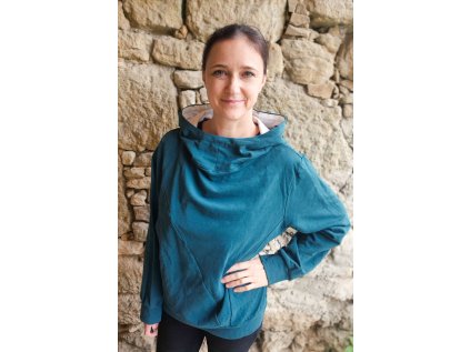 Mikina Máta bio bavlna petrolejová