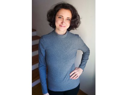 Dámský rolák Pažitka tm.šedý