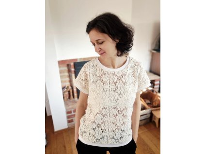 Dámské tričko Růže smetanové