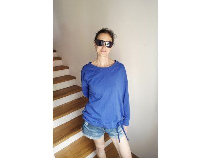 Dámská mikina Andělika BIO bavlna námiřnická modrá