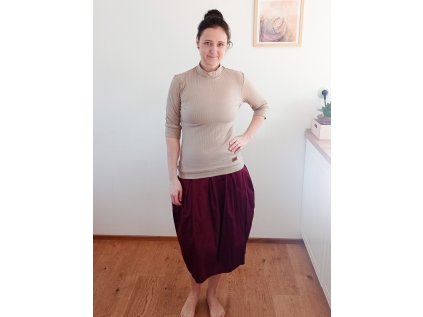 Dámský rolák 3/4 rukáv béžová