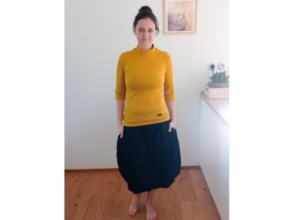 Dámský rolák 3/4 rukáv okrová