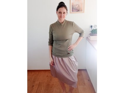 Dámský rolák 3/4 rukáv oliva