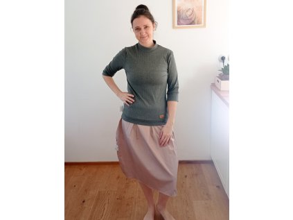 Dámský rolák 3/4 rukáv tmavě šedá