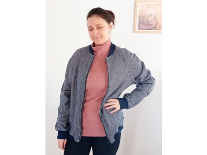 Mikino bunda modrá rybí kost