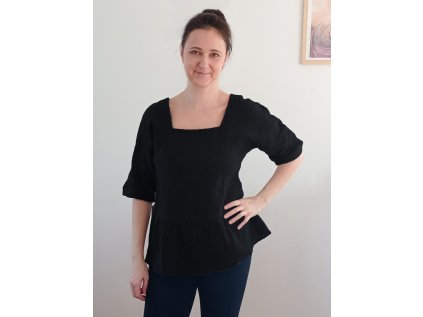 Halenka gázovina vysivana černá