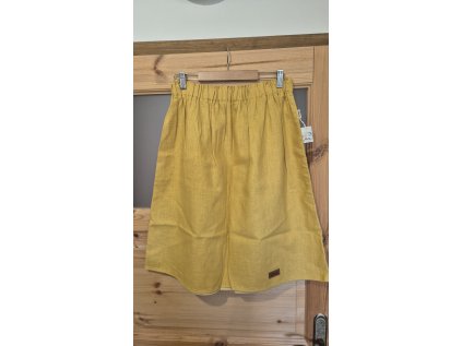 Dámská sukně len žlutá
