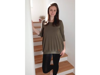 šaty balonove krátké khaki