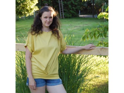 halenka V zluta viskoza