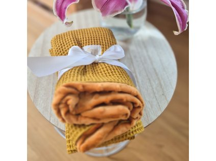 Dětská deka vaflová Hořčicová