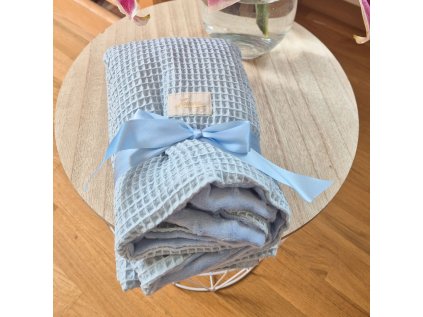 Dětská deka vaflová Světle modrá