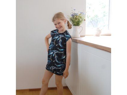 Dětské šaty velryby (Velikost dámské 110/116)