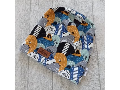 Dětská čepice Auta