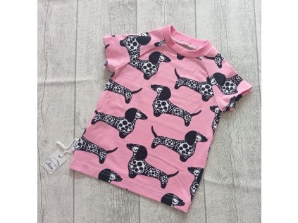 Tričko jezevčíci růžové