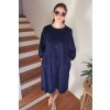 Dámské šaty Heřmánek manšestrové tmavě modré