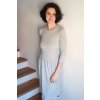 Šaty Měsíček žebrovaný úplet šedý melír