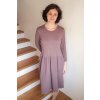 Dámské šaty Měsíček prošívaný úplet mauve