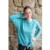 Dámská mikina Andělika BIO bavlna tyrkysová