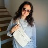 Dámská designová taška crossbody vafle Smetanová 1